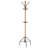 Cole And Grey Wood Spindle 8 Hook Coat Rack With Metal Accents And Beaded Ends