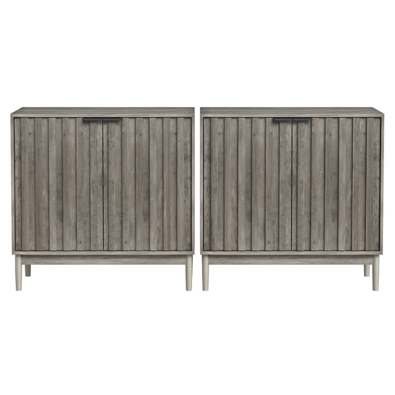 Buffet 31 "avec tablettes réglables (ensemble de 2), Gris