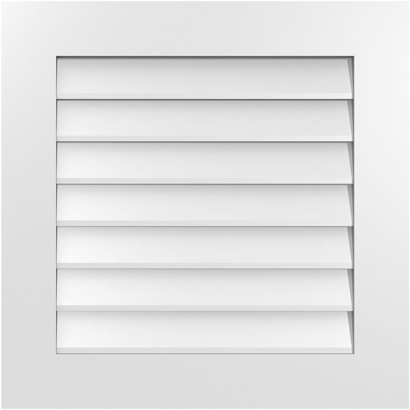 Vent à pignon rectangulaire en uréthane non-fonctionnel, H 26 po x l 26 po x P 1 po