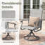 Ensemble de 2 chaises de salle à manger pivotantes à 360° pour terrasse, en polyester enduit de PVC.-495740590