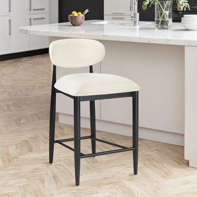 Riccio Vegan Leather Upholstered Stool