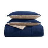 Nautica Beckett Microsuede Reversible Navy Comforter Set