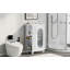 Meuble-lavabo de 20 po avec lavabo, meuble-lavabo avec tablette à deux niveaux, tablette réglable, bois massif et panneau de fibres à densité moyenne, blanc (ancien numéro: WF322518AAK)-118003857