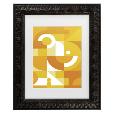 Incado Orange Graphics Matted Framed Art