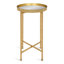 Table de bout élégante en métal argenté et blanc - Accent parfait pour les espaces de vie contemporains-97840252-97840263