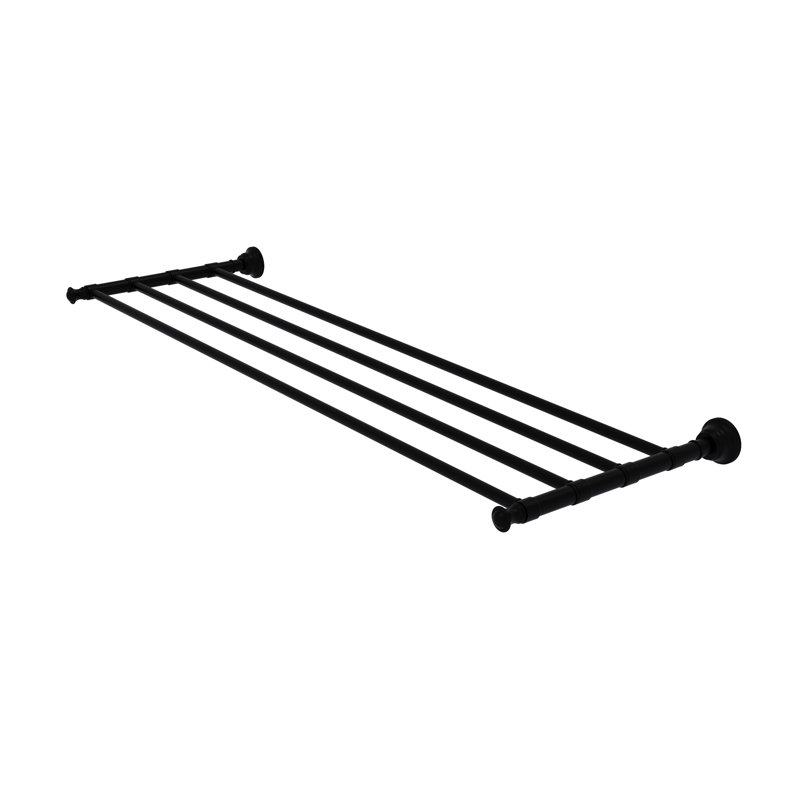 Porte-serviettes mural Freyja, Noir mat, P 12,7 po x l 38 po x H 2 po