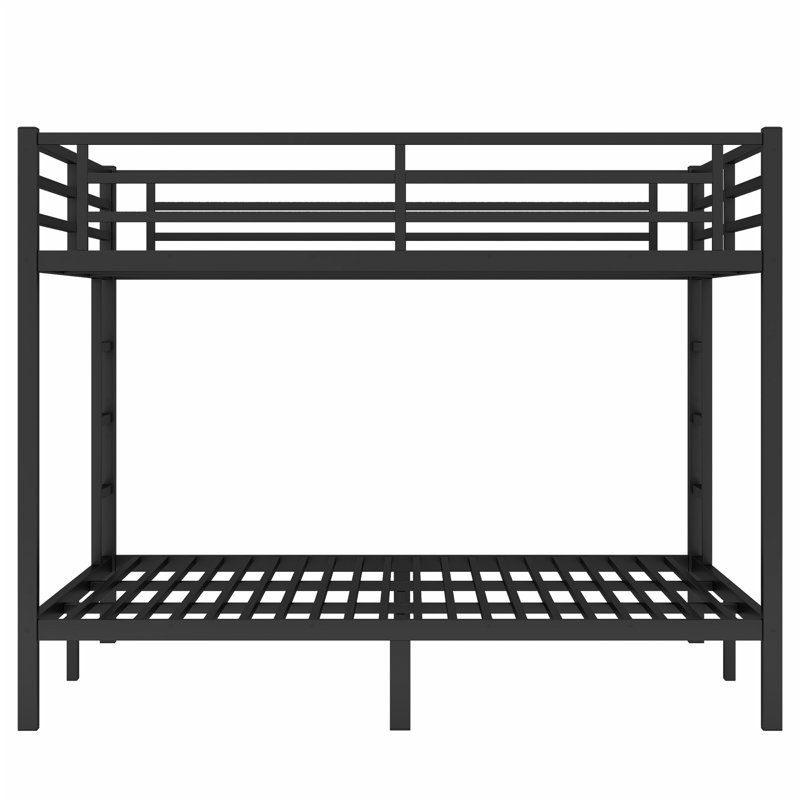 Metal Bunk Bed for Teens and Adults,Space-Saving/Noise Reduced/No Box Spring Needed, Black, Twin
