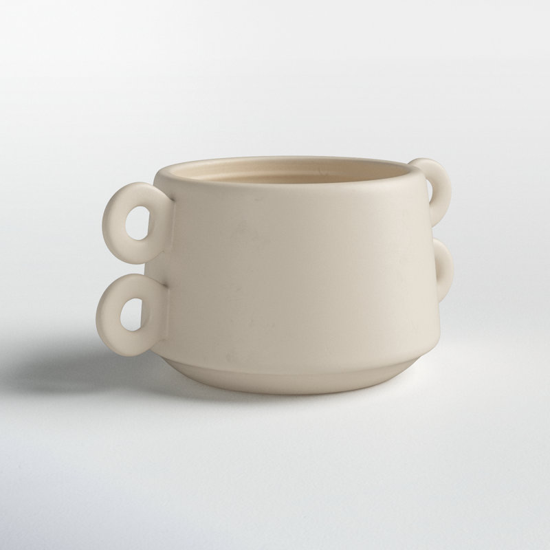 Risco White 3.5" Ceramic Table Vase