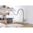Brushed Nickel Stainless Steel High Arc Kitchen Sink Faucet With Pull Out Sprayer And Deck Plate | Gift Idea