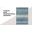 Tapis bleu / beige Abheer Ikat-254243797