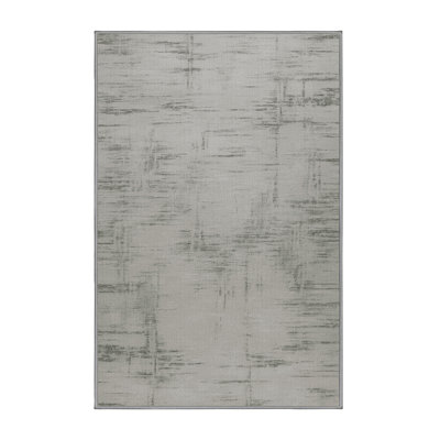 Tapis abstrait gris lavable à la machine