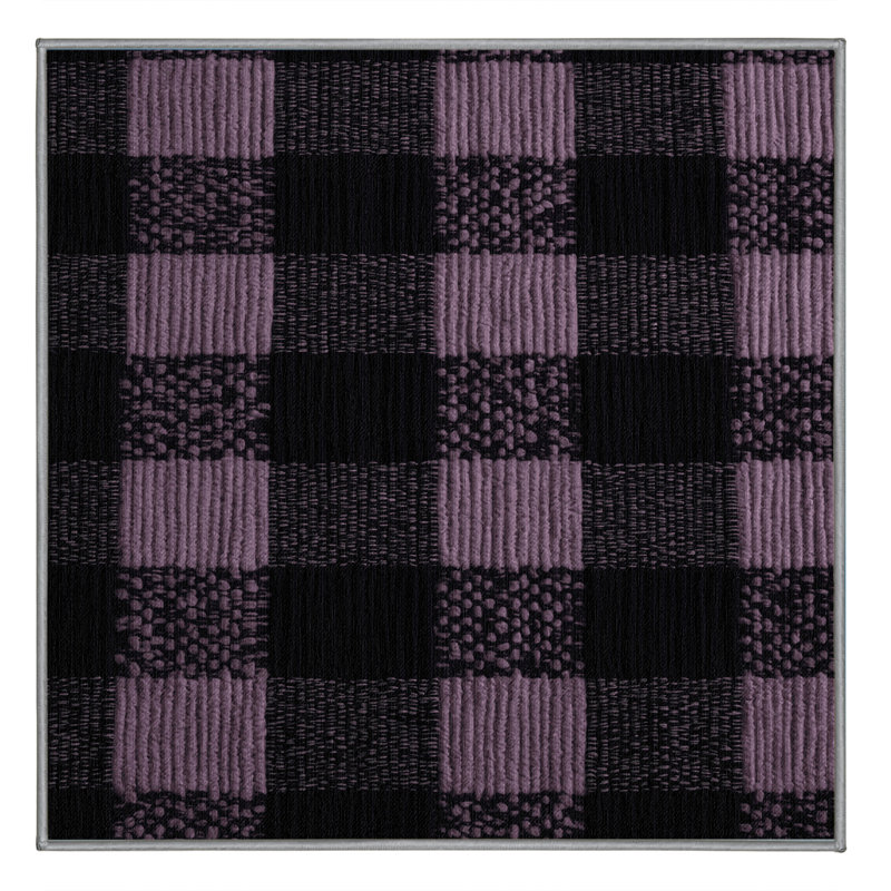Tapis mauve lavable à la machine, Carré 8 pi
