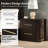 Graciana Modern 26''W 2-Drawer Fluted Nightstand With Built-In Power Strip And Minimal Assembly-1386139788