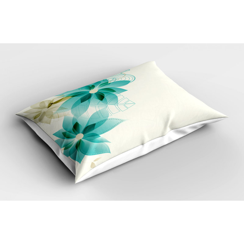 Tea Polyester Floral Sham Set, Queen