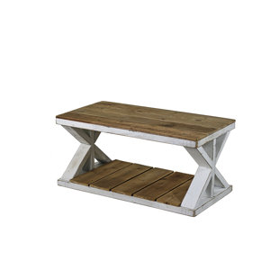 Solid Wood Top Single Coffee Table