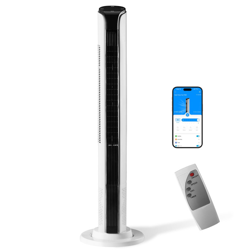 Ventilateur de plancher oscillant électrique 42 "avec fonction WIFI