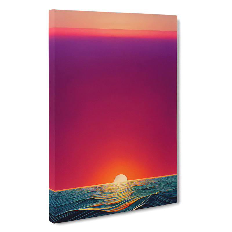 Vivid Sunset View - Wall Art, Wrapped Canvas, 50cm H x 35cm W, No Matte