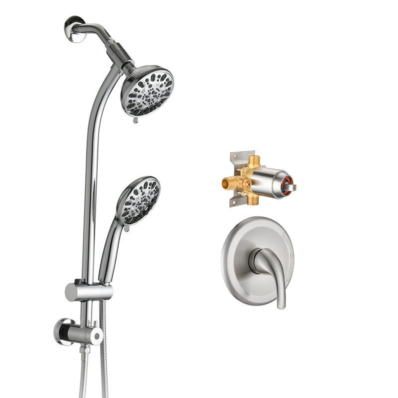 Complete Shower System with Rough in-Valve, Chrome