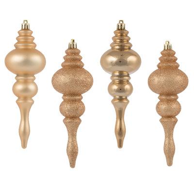 7" 4-Finish Finial Ornament