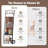 6-Tier Ibrahim With Shelf Rustic Brown And Black, 59-Inch Wall-Leaning Farmhouse Rack For Organized Storage, Freestanding Design Enhances Bathroom Decor, Space-Saving For Small Rooms With Adjustable Feet