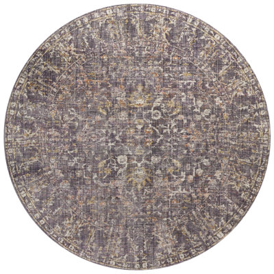 Tapis oriental graphite / rouille dorée / ivoire / mauve Chris Loves Julia x Loloi Rosemarie