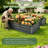 6x3x1ft large Garden Bed, Grey Color Rectangular Galvanized Metal Outdoor Garden Bed, Suitable for Backyard Ground Gardens for Growing Plants, Vegetables and Flowers.