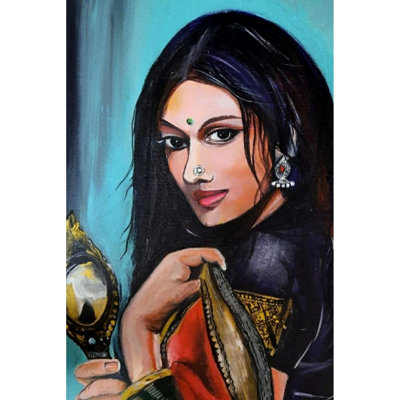 Shringaar - Lost In Memories | Acrylic On Canvas Board | By Kajal Saxena