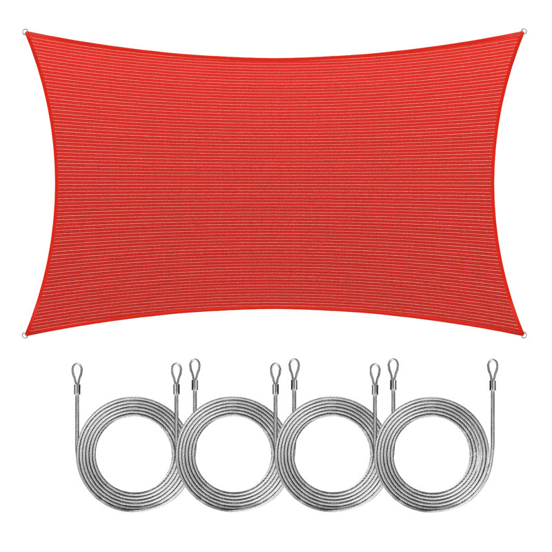 Voile d'ombrage Amgo, 8 pi x 16 pi, Rouge