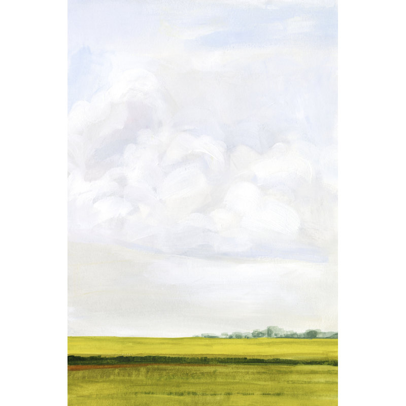 Field Walk II by Victoria Borges - Painting, 122 cm H x 81 cm W, Black Floater Framed
