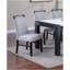 Chaise rembourrée en tissu doux avec pieds en bois gris anthracite
