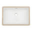 Lavabo de salle de bain encastrable 18 po x 12 po avec trop-plein, lavabo rectangulaire en céramique pour meuble-lavabo, lavabo à glacis ultrabrillant-126170525