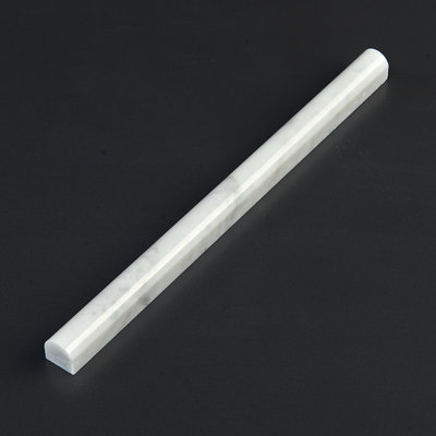 Garniture de tuile de chaise en marbre 12 po x 0,75 po en blanc