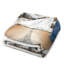 Bluebirds perché sur une luxueuse couverture en flanelle Snowy Branch-133233097