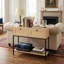 Console d'entrée en rotin Boho avec 2 tiroirs de rangement en rotin tissé et tablette ouverte