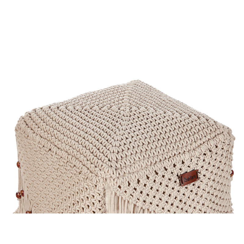 Chequita 40cm Wide Square Pouf Ottoman