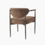 Ensemble de 2 chaises de salle à manger modernes, chaises de salle à manger rembourrées avec structure en fer, fauteuils d'appoint pour la cuisine et le salon