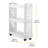 Plastic Free Standing Laundry Cart with Wheels