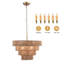 Evadne 6 - Light Brown Bowl Pendant