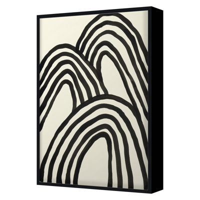«Summer 2019 Three Black Rainbows», reproduction d'art encadrée sur toile par Hable Construction