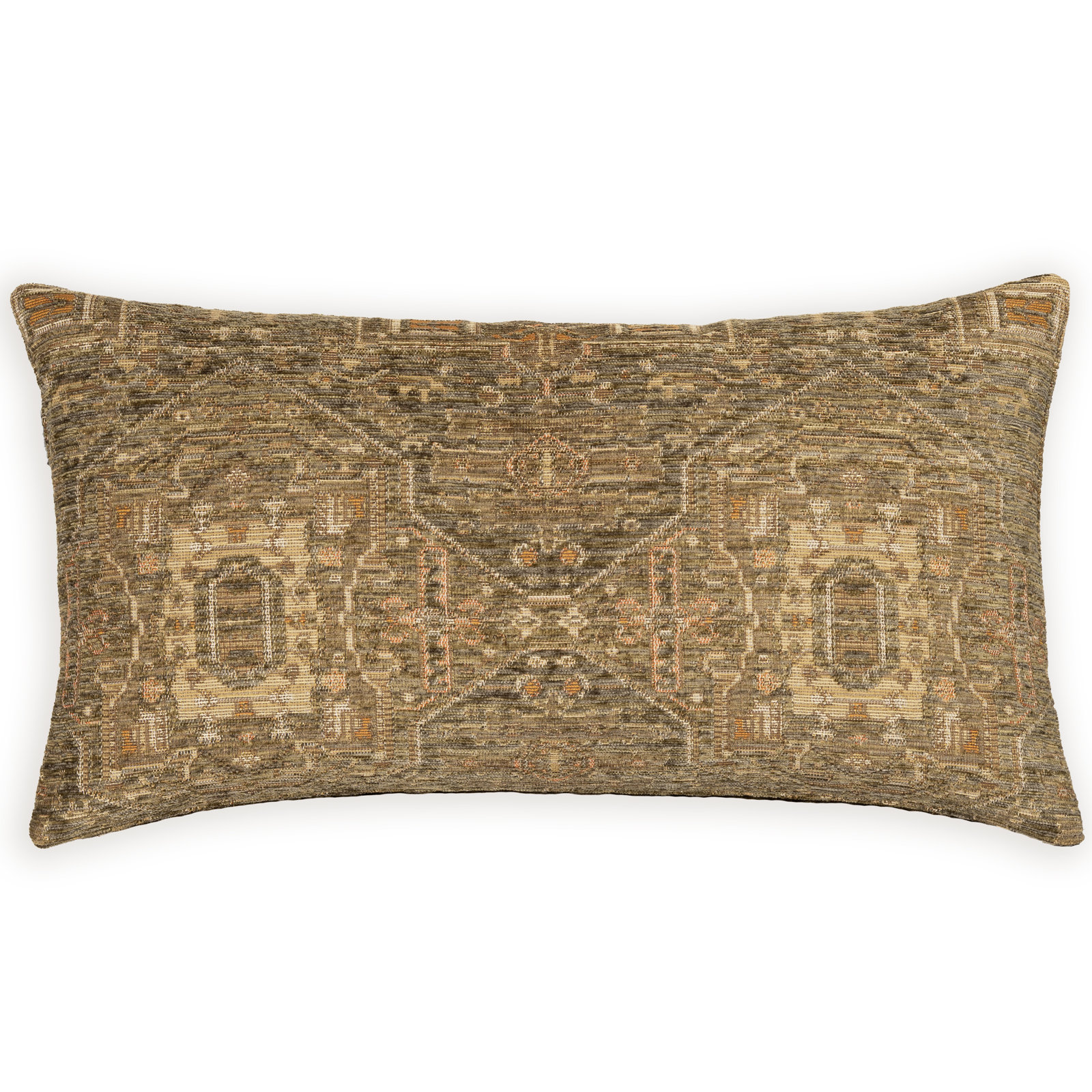 Olcott Throw Pillow, Polyester, Zapatta Sage, Rectangle 14"H x 36"W