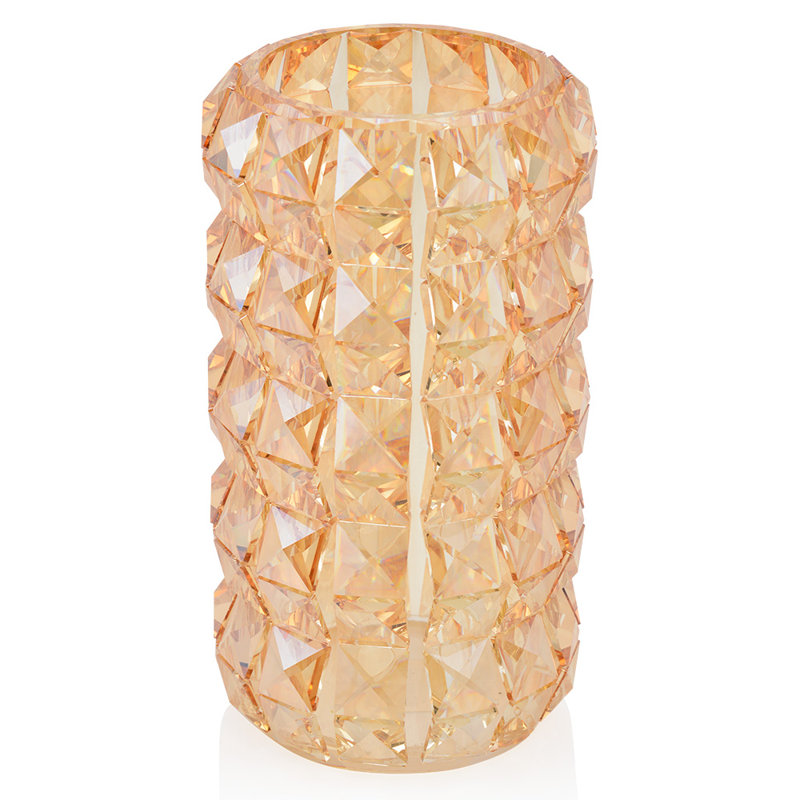 Denman Crystal Table Vase, Copper
