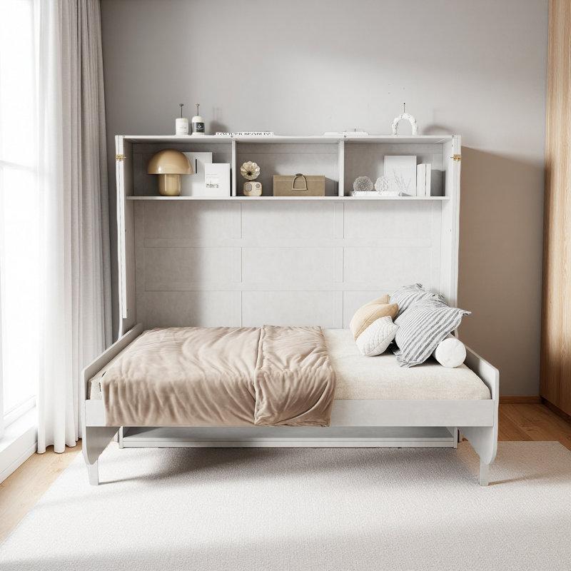 Lit escamotable double avec bureau