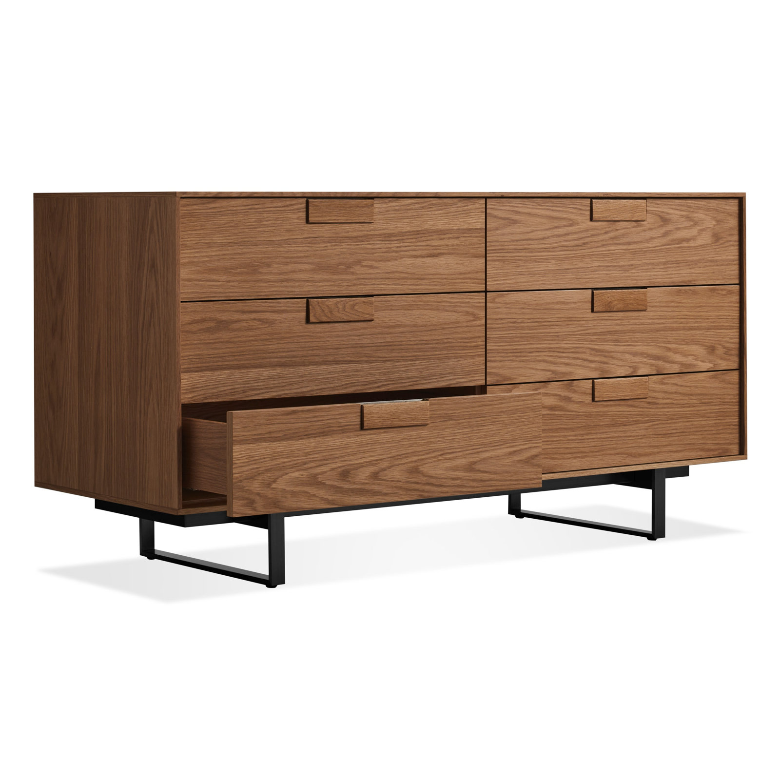 Series 11 6 - Drawer Dresser, Oblivion/Walnut