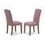 Ensemble de table de salle à manger 9 pièces comprenant une table de salle à manger rectangulaire avec des feuilles de papillons et 8 chaises de salle à manger Parson en lin Dahlia, acajou-681217973-681217972-759407092
