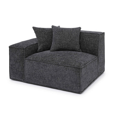 Cherylee Chenille Basketweave LAF Corner Chair