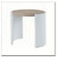Table de bout en chêne et blanc avec base luge