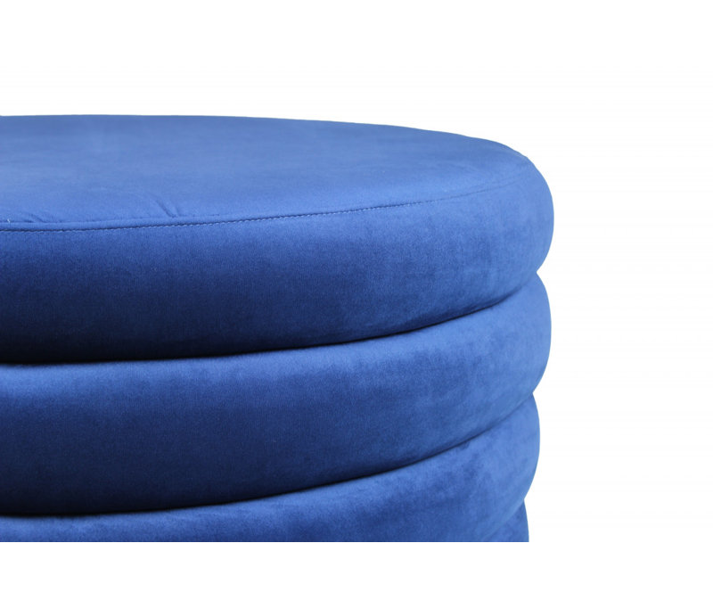 Repose-pieds 31 po, Velours bleu