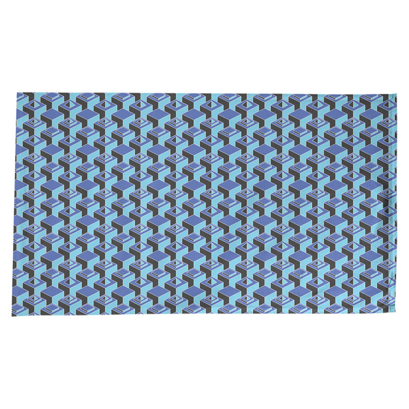 Nappe de gratte-ciels classiques, Bleu / bleu sarcelle