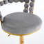 Chaise de bar moderne (ensemble de 2) avec pieds en tube de fer de couleur dorée, coussins moelleux et dossier confortable-190378464