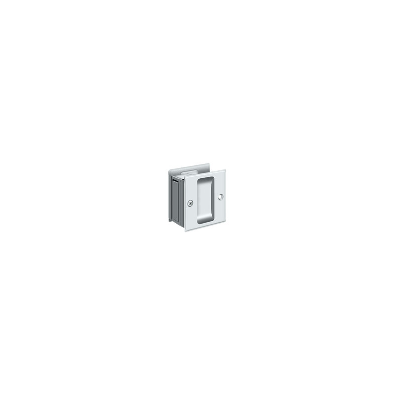 Pocket Door Hardware, Polished Chrome